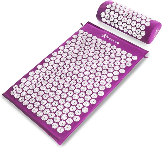 Ensemble tapis et oreiller d'acupression pour soulager les douleurs dorsales et cervicales et détendre les muscles