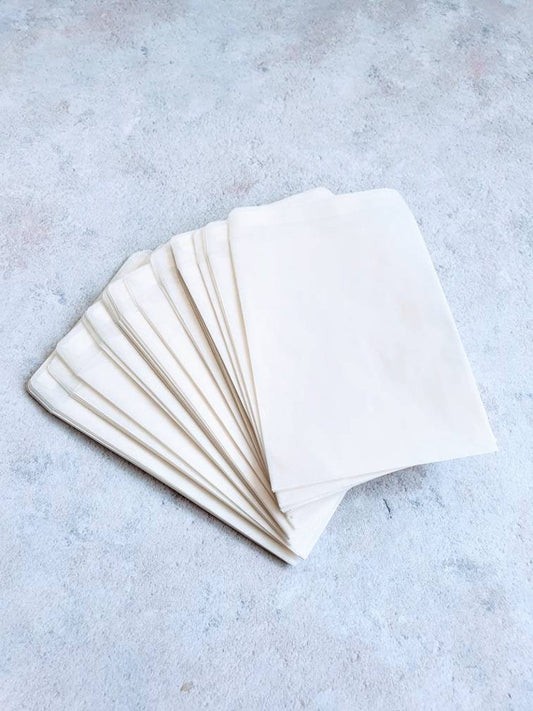 Enveloppes en cristal à décoller et à sceller. Écologiques, biodégradables, compostables et au pH neutre. Pochettes pour cadeaux de mariage. Sacs cadeaux. À faire soi-même.